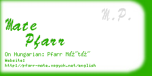 mate pfarr business card